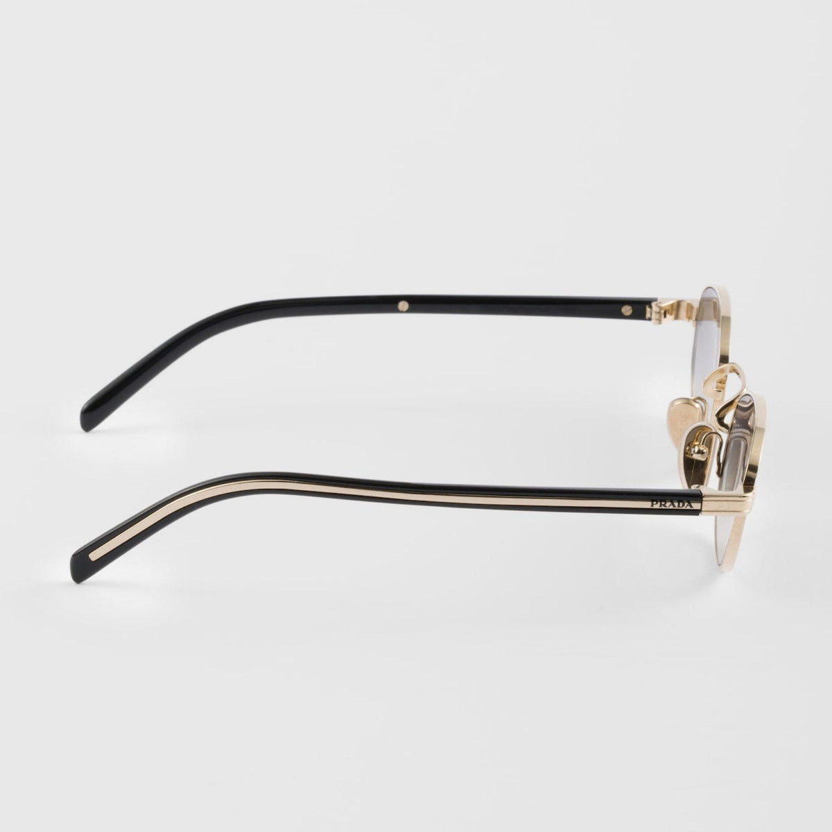 Prada Women Round Frame Pale Gold Sunglasses