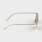 Prada Women Rectangle Frame Pale Gold Sunglasses