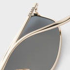 Prada Women Rectangle Frame Flame Gold Sunglasses