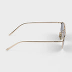 Prada Women Rectangle Frame Flame Gold Sunglasses