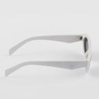 Prada Women Oval Frame White Sunglasses