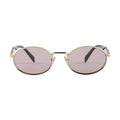 Prada Women Round Frame Matte Gold Sunglasses