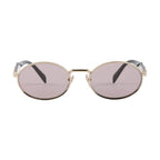 Prada Women Round Frame Matte Gold Sunglasses