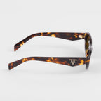 Prada Women Oval Frame Brown Sugar Sunglasses