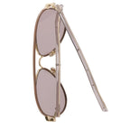 Prada Women Pilot Frame Pale Gold Sunglasses