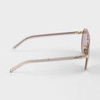 Prada Women Pilot Frame Pale Gold Sunglasses