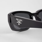 Prada Women Geometric Frame Shadow Gray Sunglasses