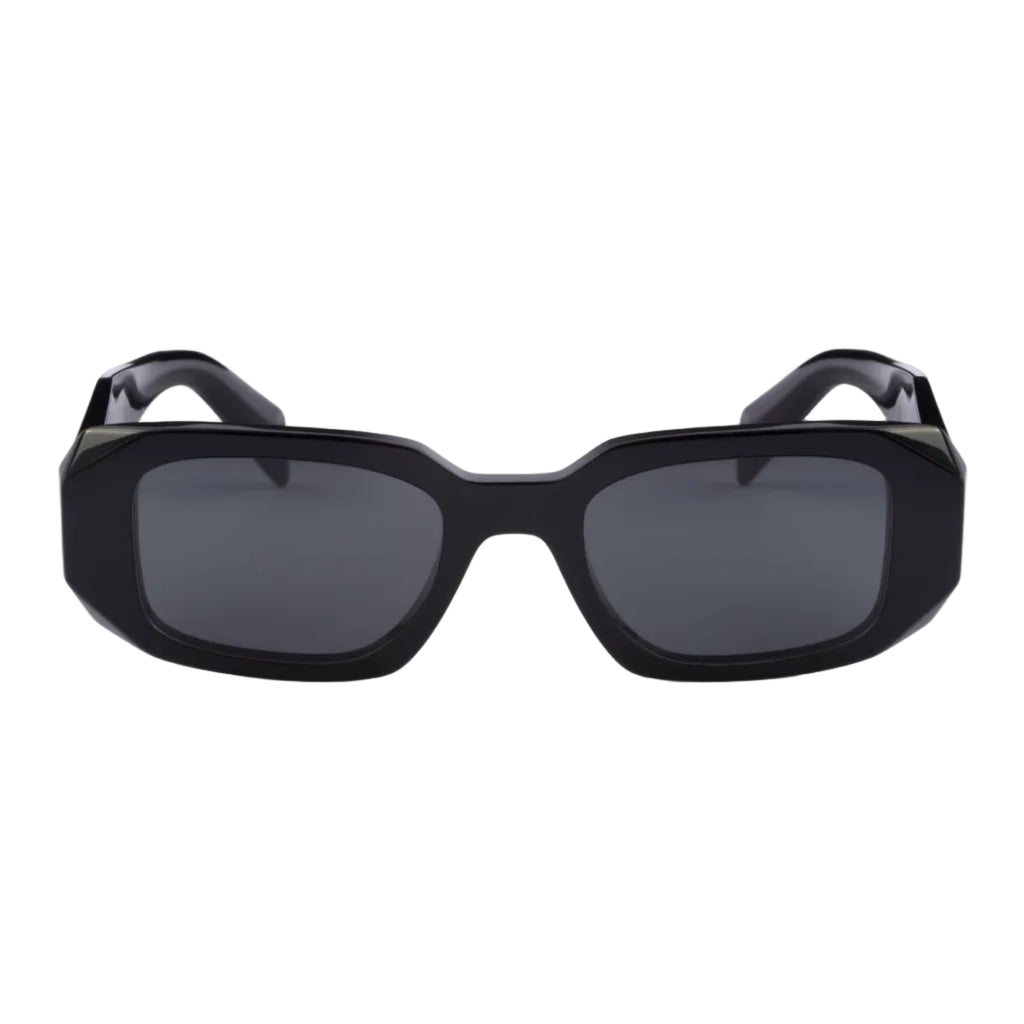 Prada Women Geometric Frame Rustic Black Sunglasses