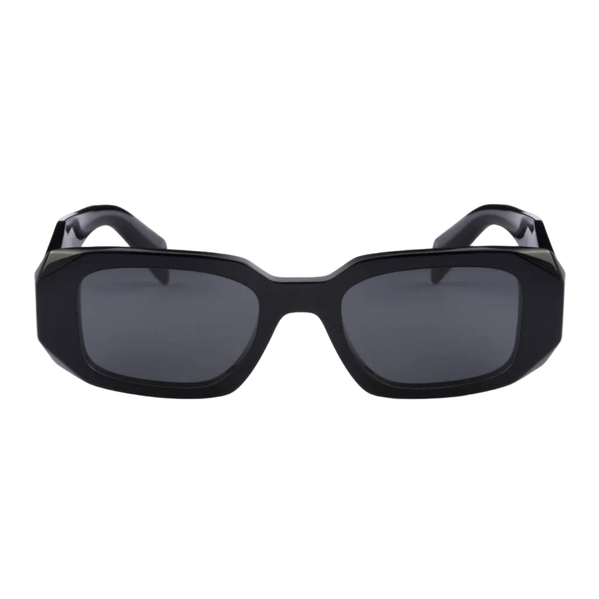 Prada Women Geometric Frame Rustic Black Sunglasses