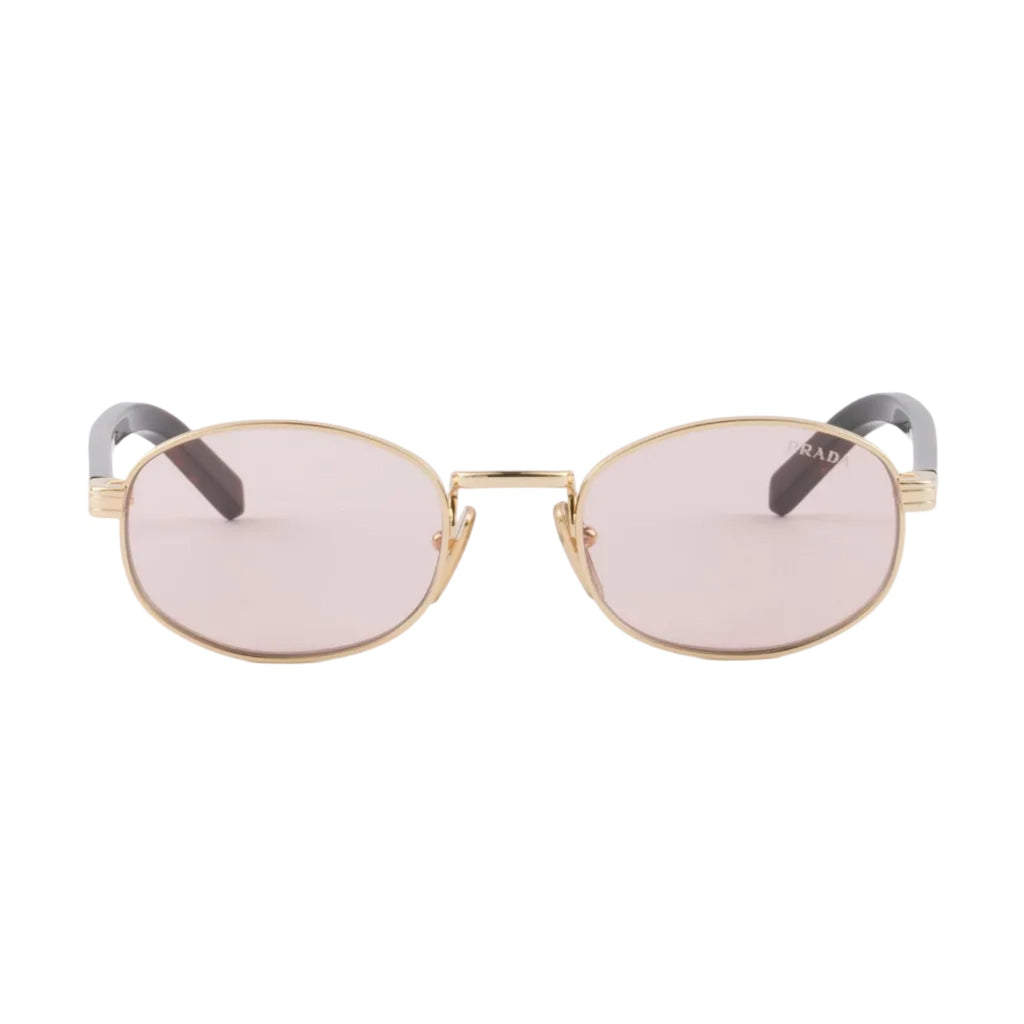 Prada Women Round Frame Cosmic Gold Sunglasses