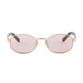 Prada Women Round Frame Cosmic Gold Sunglasses