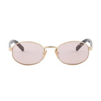 Prada Women Round Frame Cosmic Gold Sunglasses