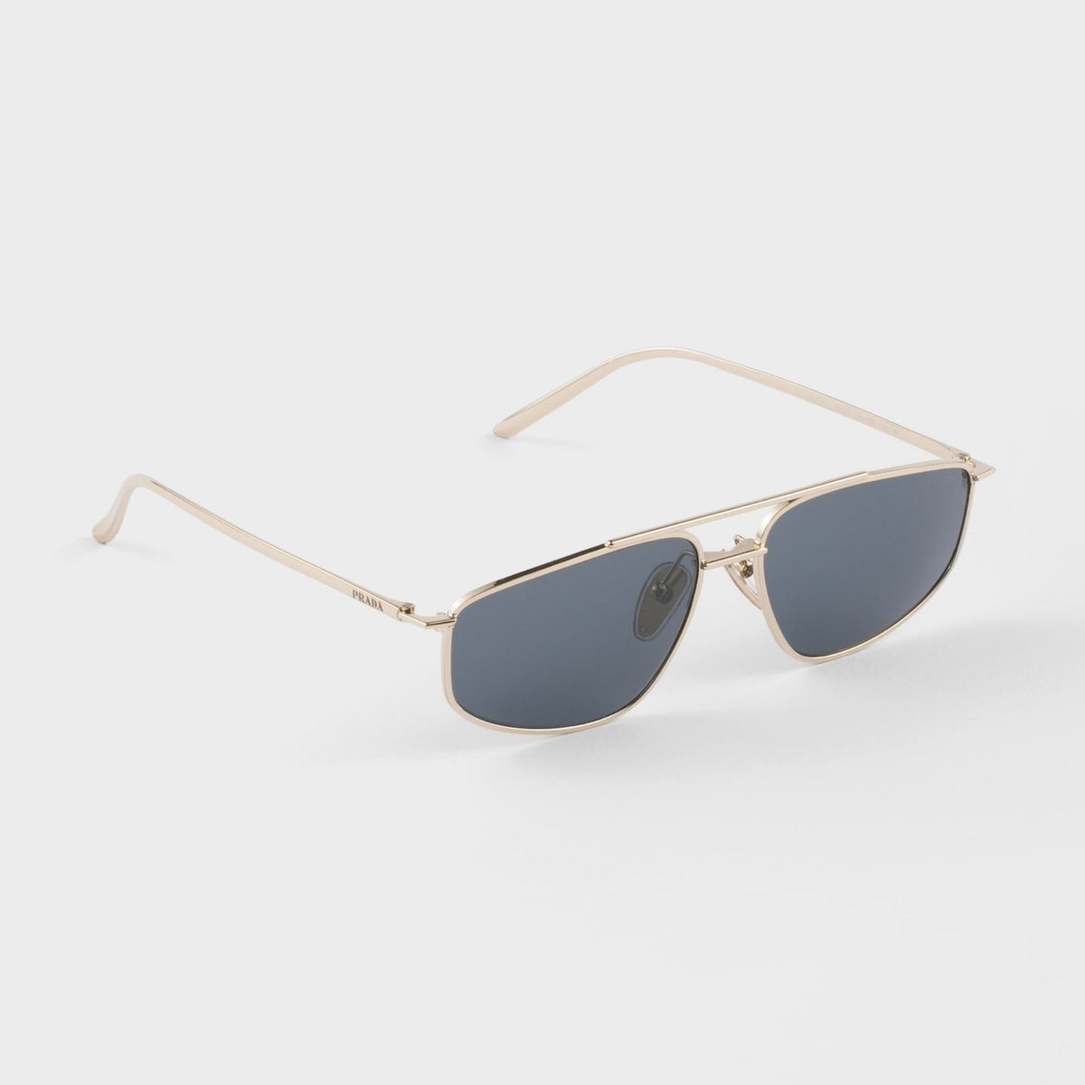 Prada Women Rectangle Frame Flame Gold Sunglasses