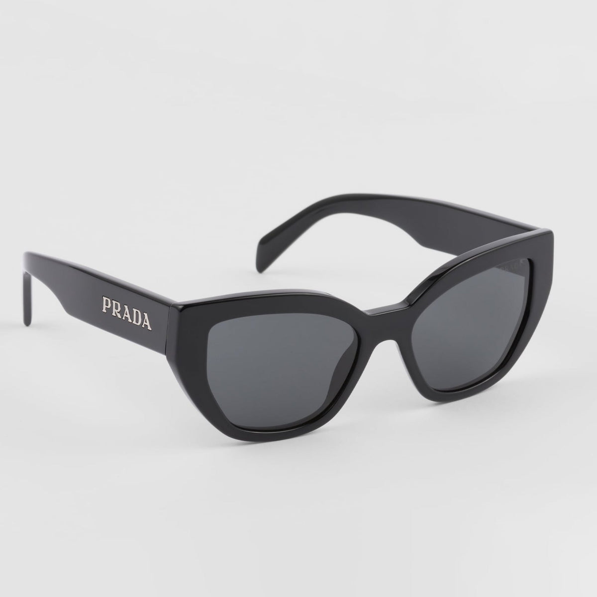 Prada Women Cat-Eye Frame Lava Black Sunglasses