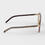 Prada Women Pilot Frame Briarwood Tortoiseshell Sunglasses