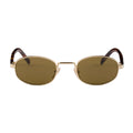 Prada Women Round Frame Honey Gold Sunglasses