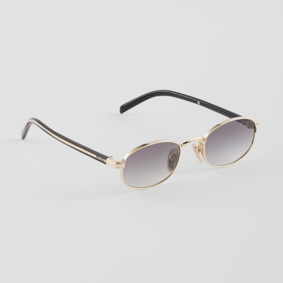 Prada Women Round Frame Pale Gold Sunglasses