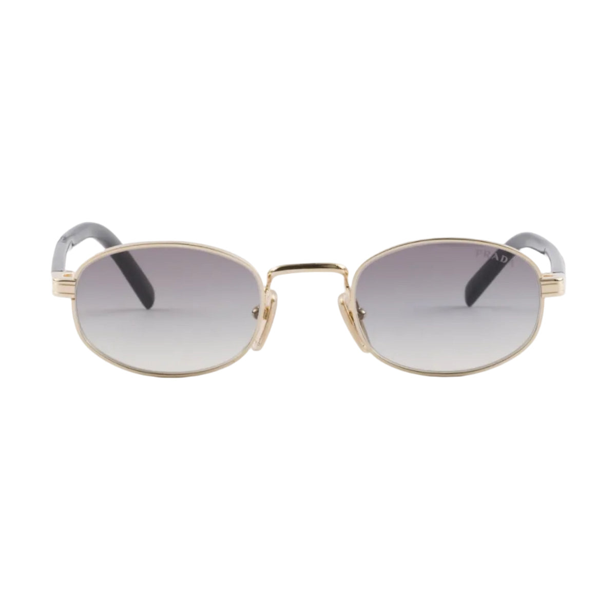 Prada Women Round Frame Pale Gold Sunglasses