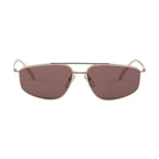 Prada Women Rectangle Frame Pale Gold Sunglasses