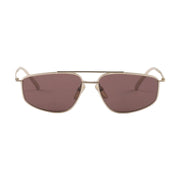 Prada Women Rectangle Frame Pale Gold Sunglasses