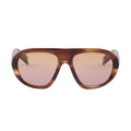 Prada Women Pilot Frame Leather Brown Sunglasses