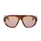 Prada Women Pilot Frame Leather Brown Sunglasses