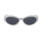 Prada Women Oval Frame White Sunglasses