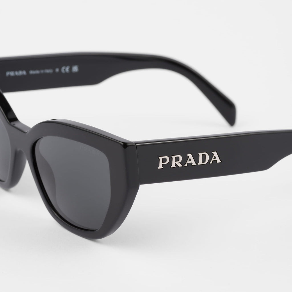 Prada Women Cat-Eye Frame Lava Black Sunglasses