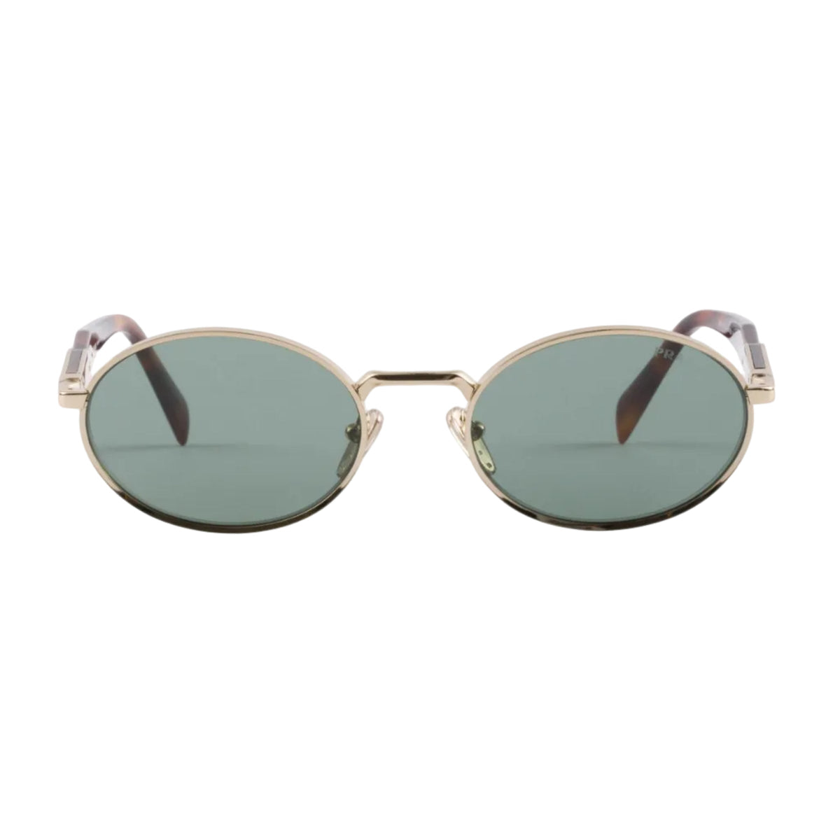 Prada Women Round Frame Soft Gold Sunglasses