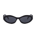 Prada Women Oval Frame Lava Black Sunglasses