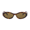 Prada Women Oval Frame Brown Sugar Sunglasses