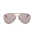 Prada Women Pilot Frame Pale Gold Sunglasses
