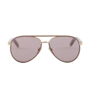 Prada Women Pilot Frame Pale Gold Sunglasses