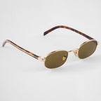 Prada Women Round Frame Honey Gold Sunglasses