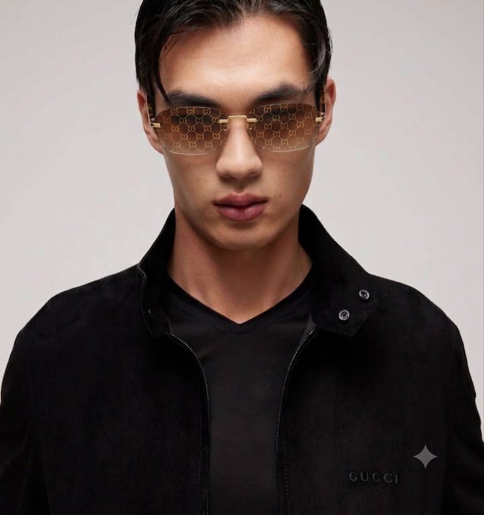 Gucci Men Promo Brown Gradient With Pattern Sunglasses