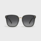 Chanel Women Classic Square Acetate Polarized Rhinestone Chanel Logo Grey Sunglasses