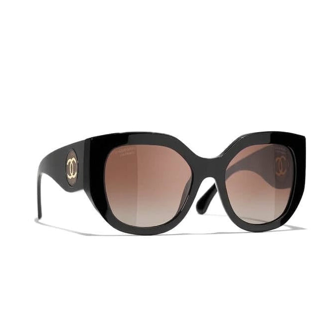 Chanel Women Butterfly Black Sunglasses