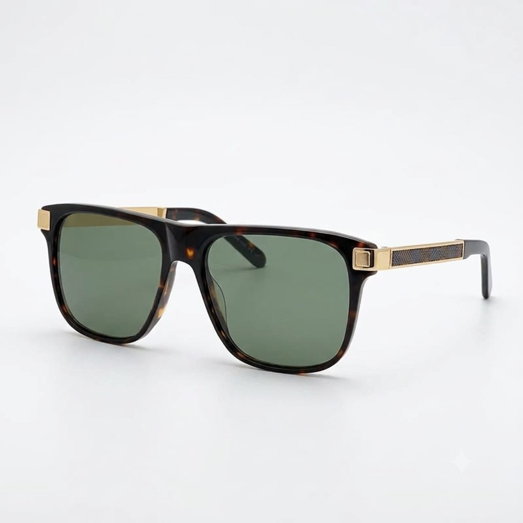Louis Vuitton Men City Large Square Green Sunglasses