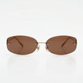 Louis Vuitton Women Crystal Oval Brown Sunglasses