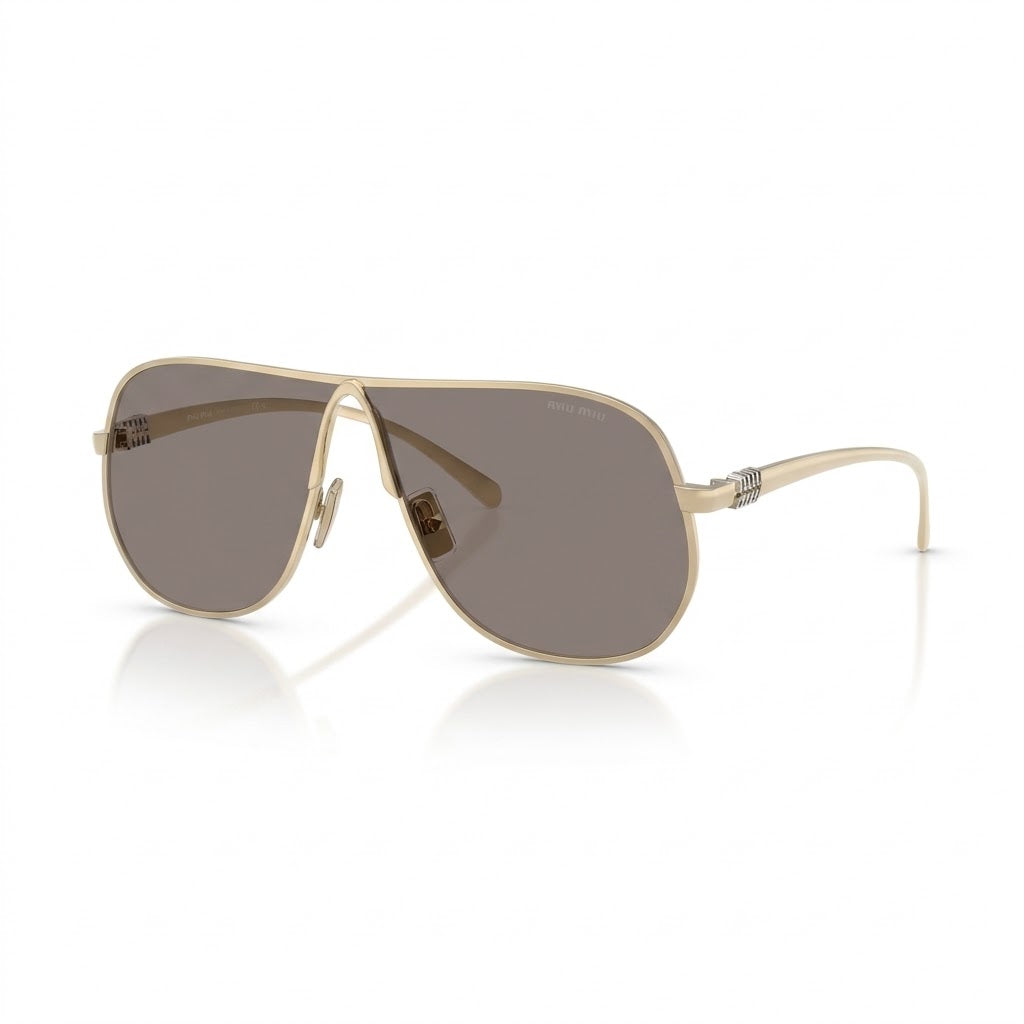 Miu Miu Women MU A56S Pilot Gold / Dark Grey Sunglasses