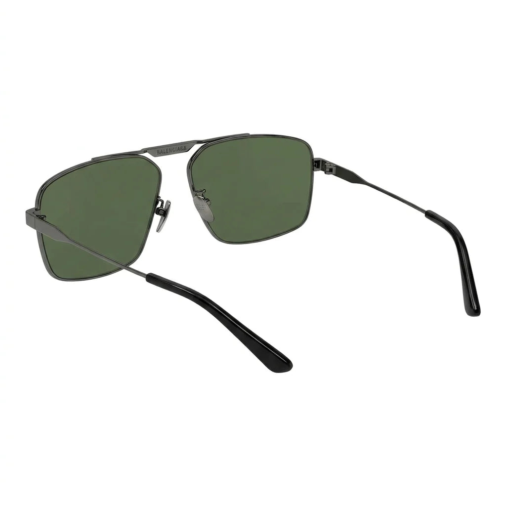 Balenciaga Unisex Tag 2.0 Gunmetal / Green Sunglasses