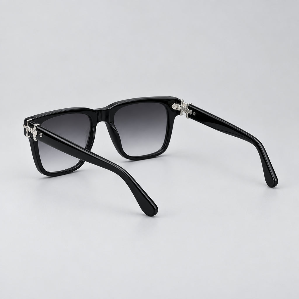 Chrome Hearts Unisex SLIDN Black Frame / Silver Hardware Grey Sunglasses