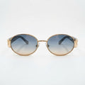Chanel Women Oval Frame Grey Tinted Gradient Sunglasses