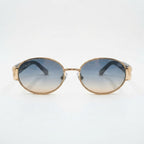 Chanel Women Oval Frame Grey Tinted Gradient Sunglasses