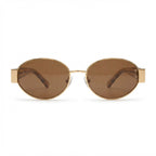 Chanel Women Oval Frame Brown Sunglasses