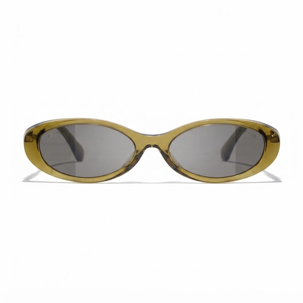  Chanel Women Oval Olive Sunglasses CH5565