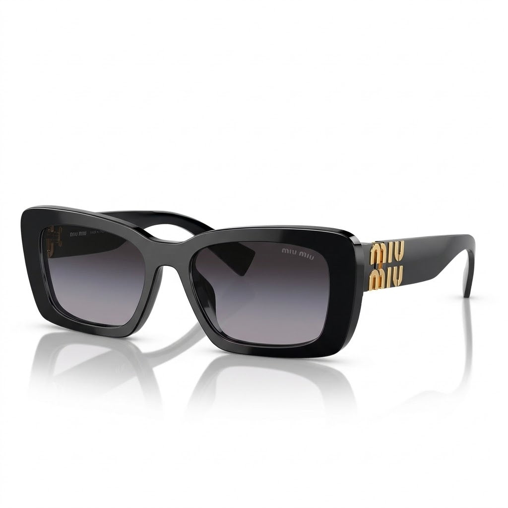 Miu Miu Women Glimpse Black / Gradient Grey Sunglasses