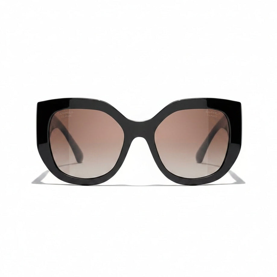 Chanel Women Butterfly Black Sunglasses