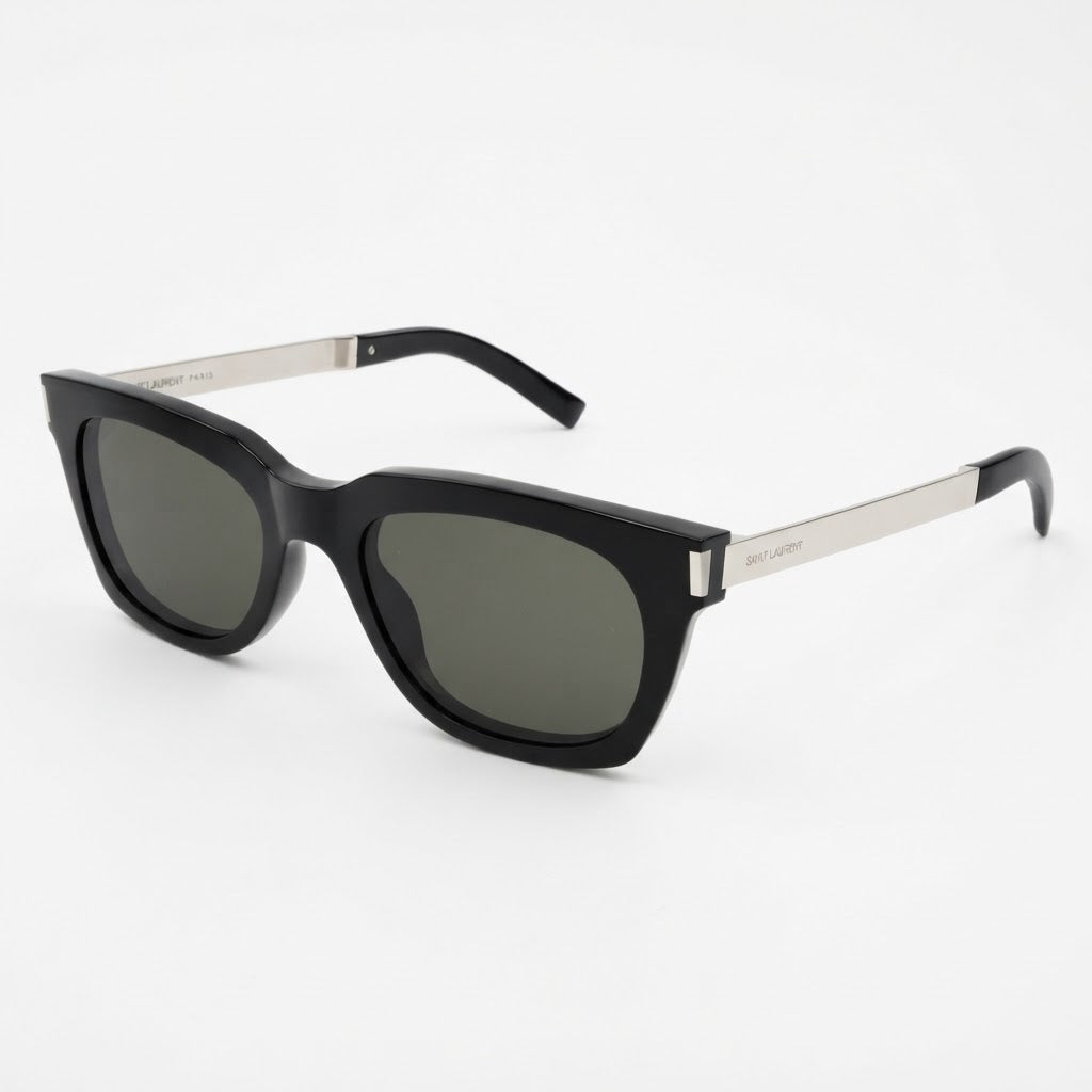 Saint Laurent Women SL 582 Rectangular Black / Grey Sunglasses