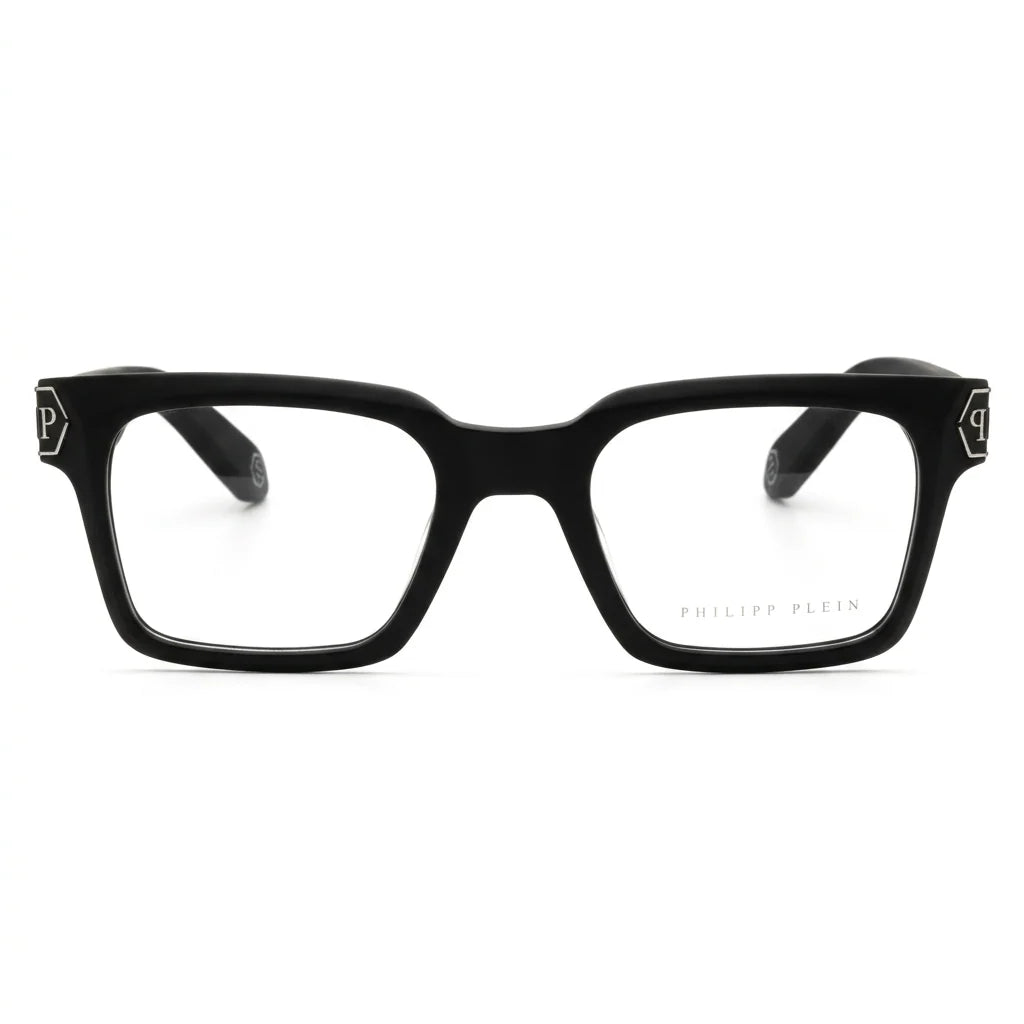Philipp Plein Men Matt / Sandblasted Black Square Glasses